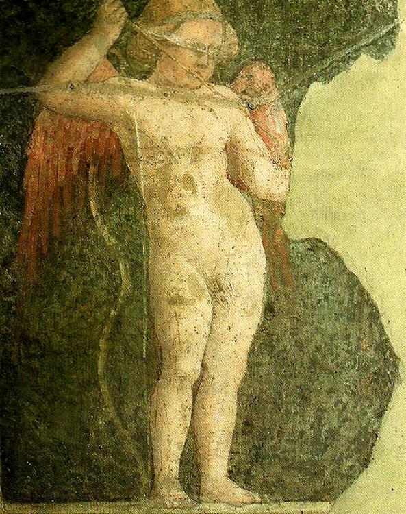 Piero della Francesca cupid returning an arrow to the quiver Spain oil painting art